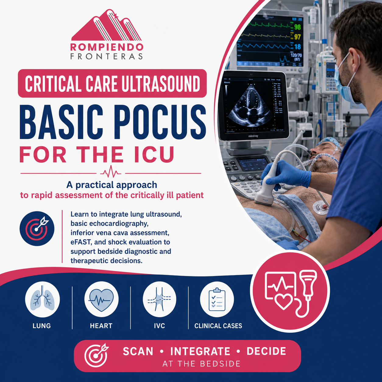 Basic POCUS in the ICU · Curso online | Rompiendo Fronteras